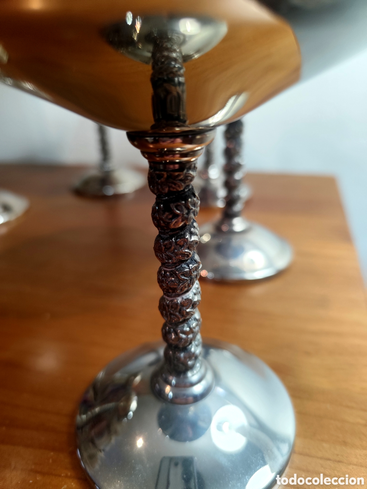 Antig&uuml;edades: Copas Vintage Ba&ntilde;adas en Plata - Foto 4