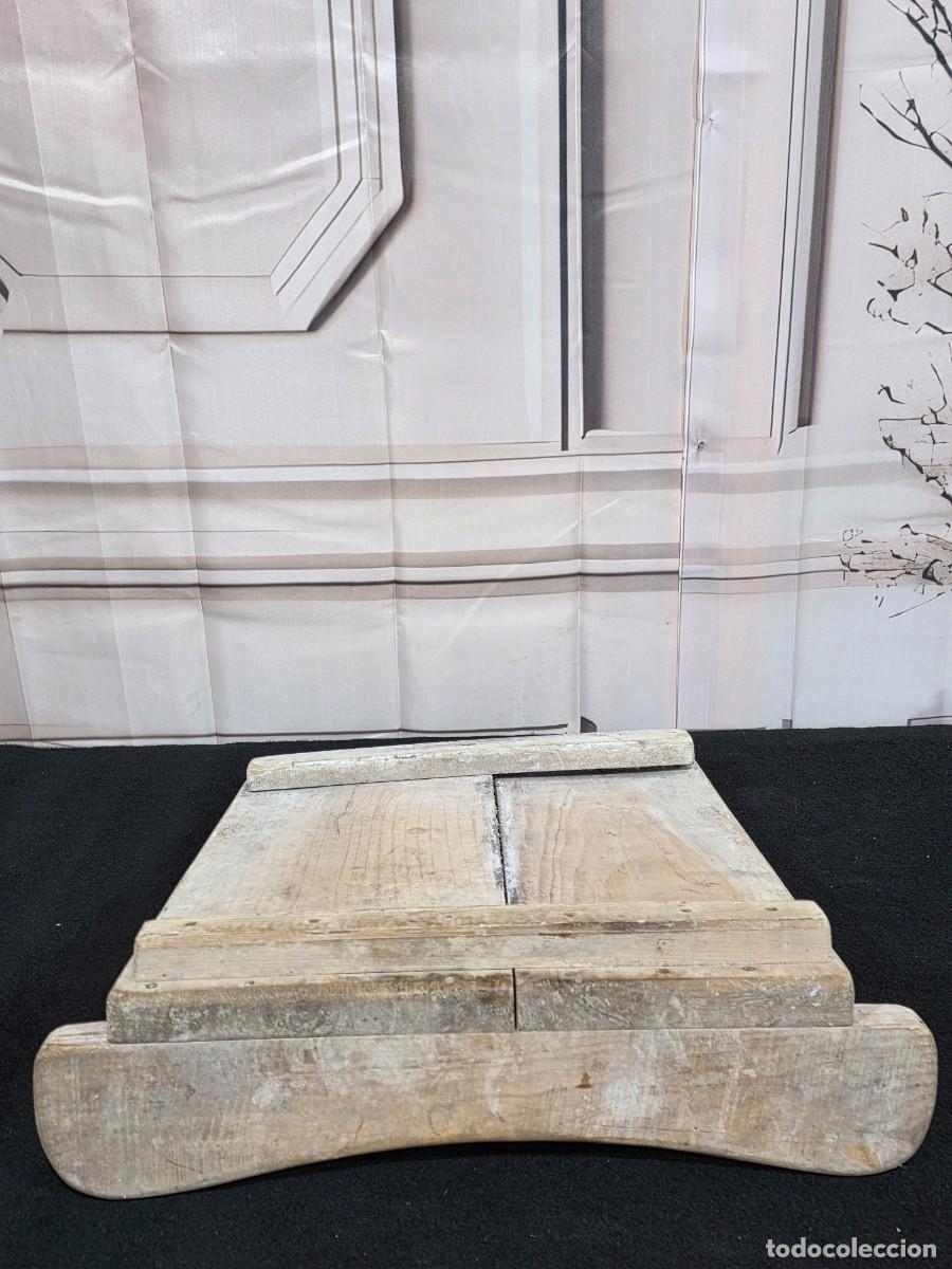 Antig&uuml;edades: Antigua tabla de lavar de madera de olmo - Foto 2