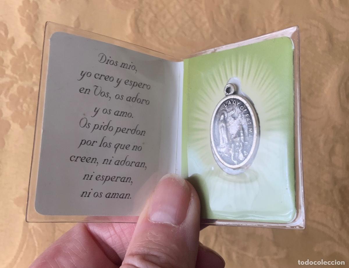 Antig&uuml;edades: MEDALLA VIRGEN DE FATIMA CON ORACI&Oacute;N - Foto 5