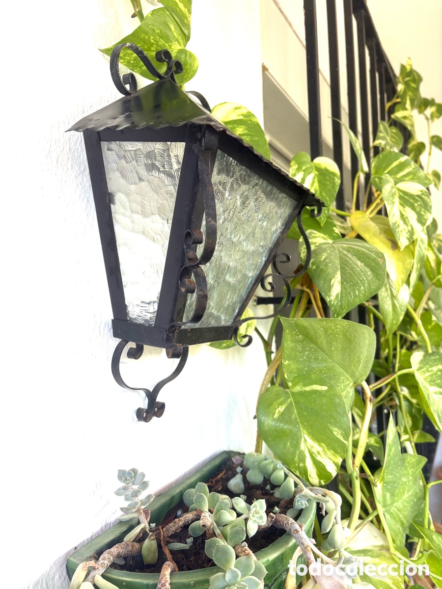 Antig&uuml;edades: FAROL DE FORJA VINTAGE. - Foto 2