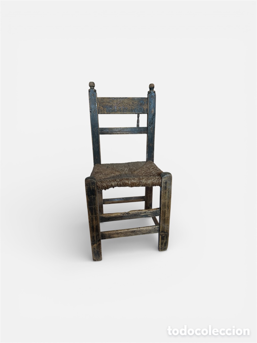 Antig&uuml;edades: Silla r&uacute;stica aragonesa - Foto 1