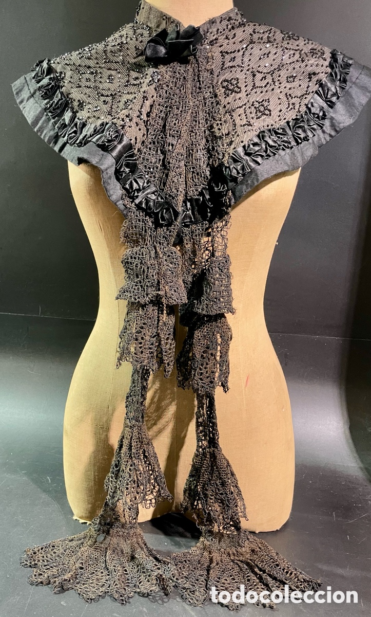 Antig&uuml;edades: Cuello con Azabache Siglo XIX - Foto 2