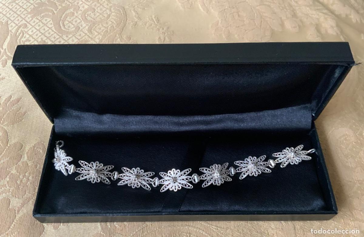 Antig&uuml;edades: PULSERA DE FILIGRANA DE PLATA, FLORES - Foto 19