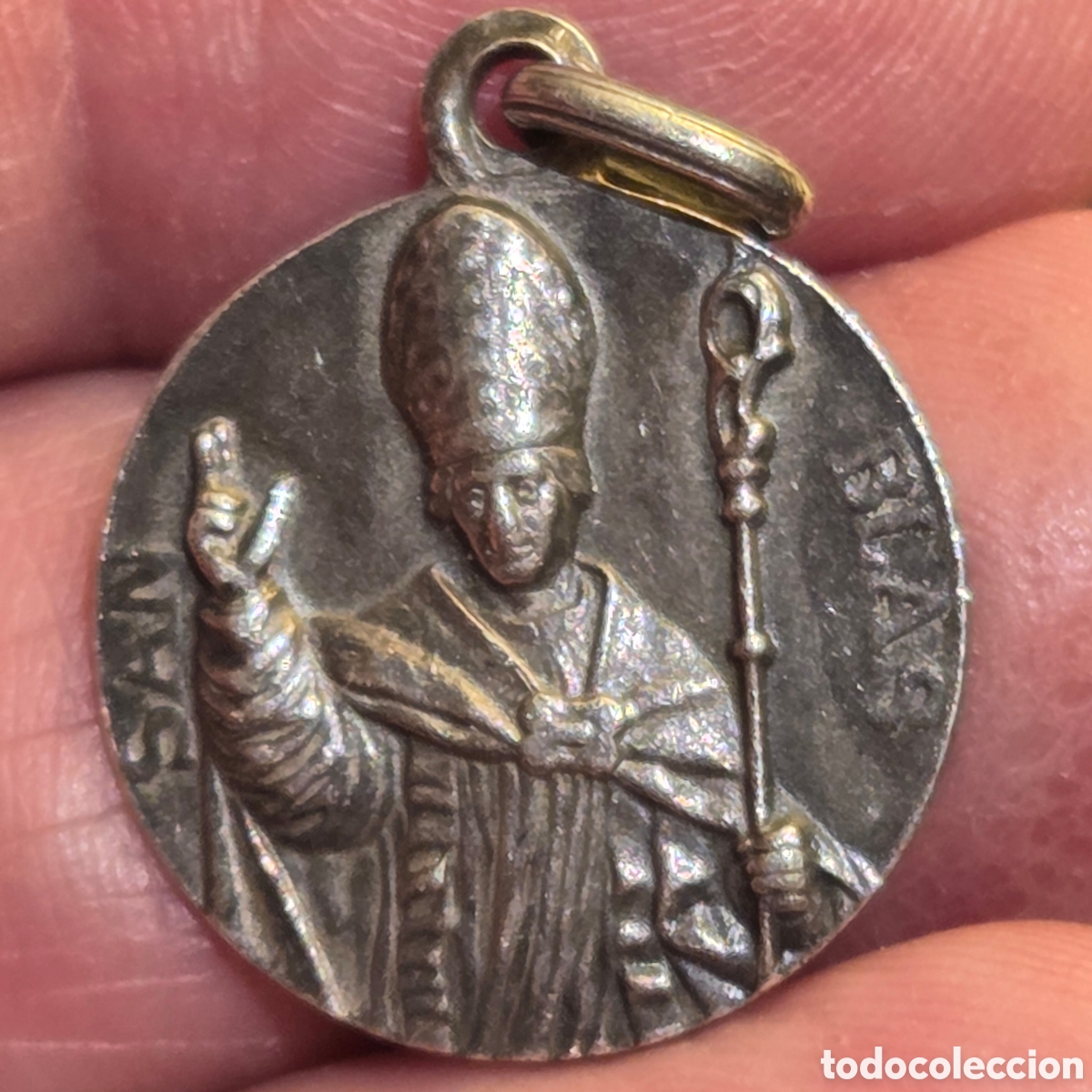 Antig&uuml;edades: MEDALLA DE SAN BLAS EN PLATA - Foto 1