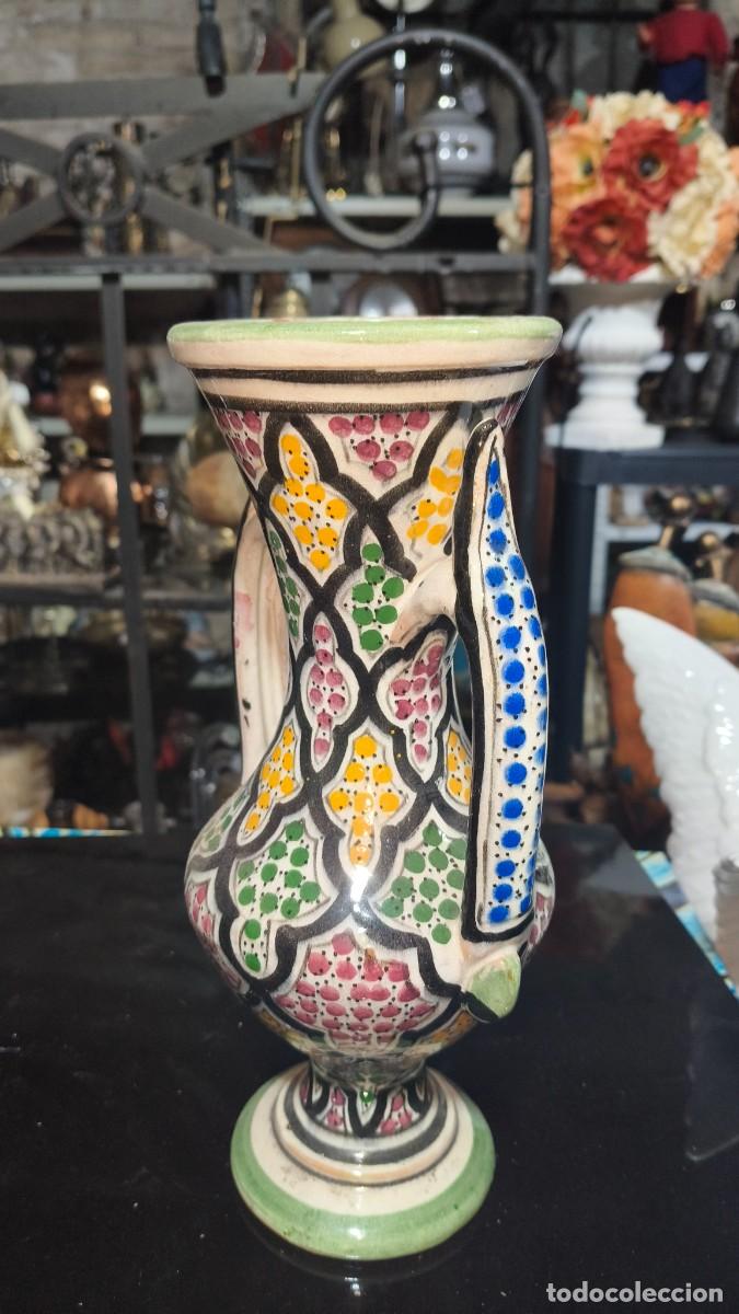 Antig&uuml;edades: Vase c&eacute;ramique &eacute;maill&eacute;e peinte &agrave; la main - Foto 1