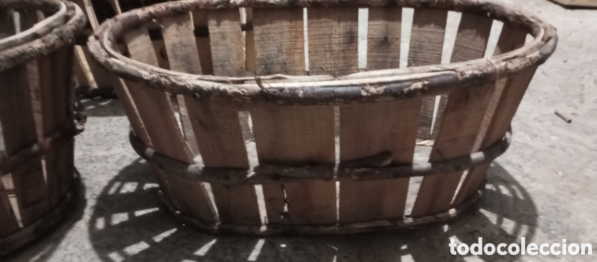 Antig&uuml;edades: Conjunto de tres banastas agricolas - Foto 5