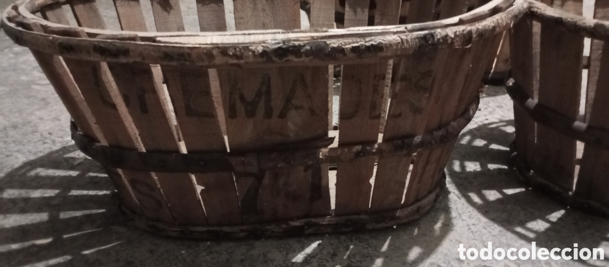 Antig&uuml;edades: Conjunto de tres banastas agricolas - Foto 6