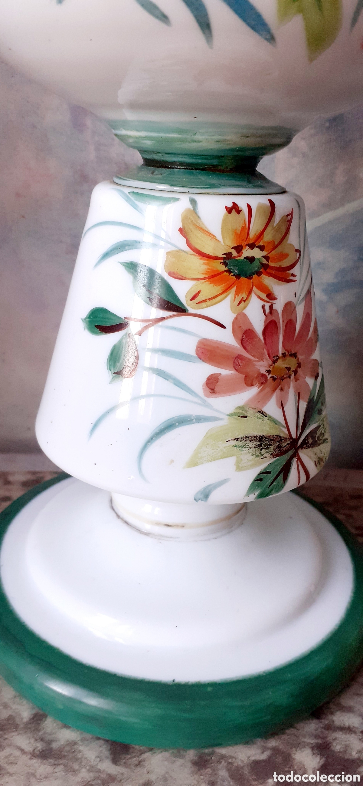 Antig&uuml;edades: Quinque opalina con chamin&eacute; - 56 cm - Foto 3