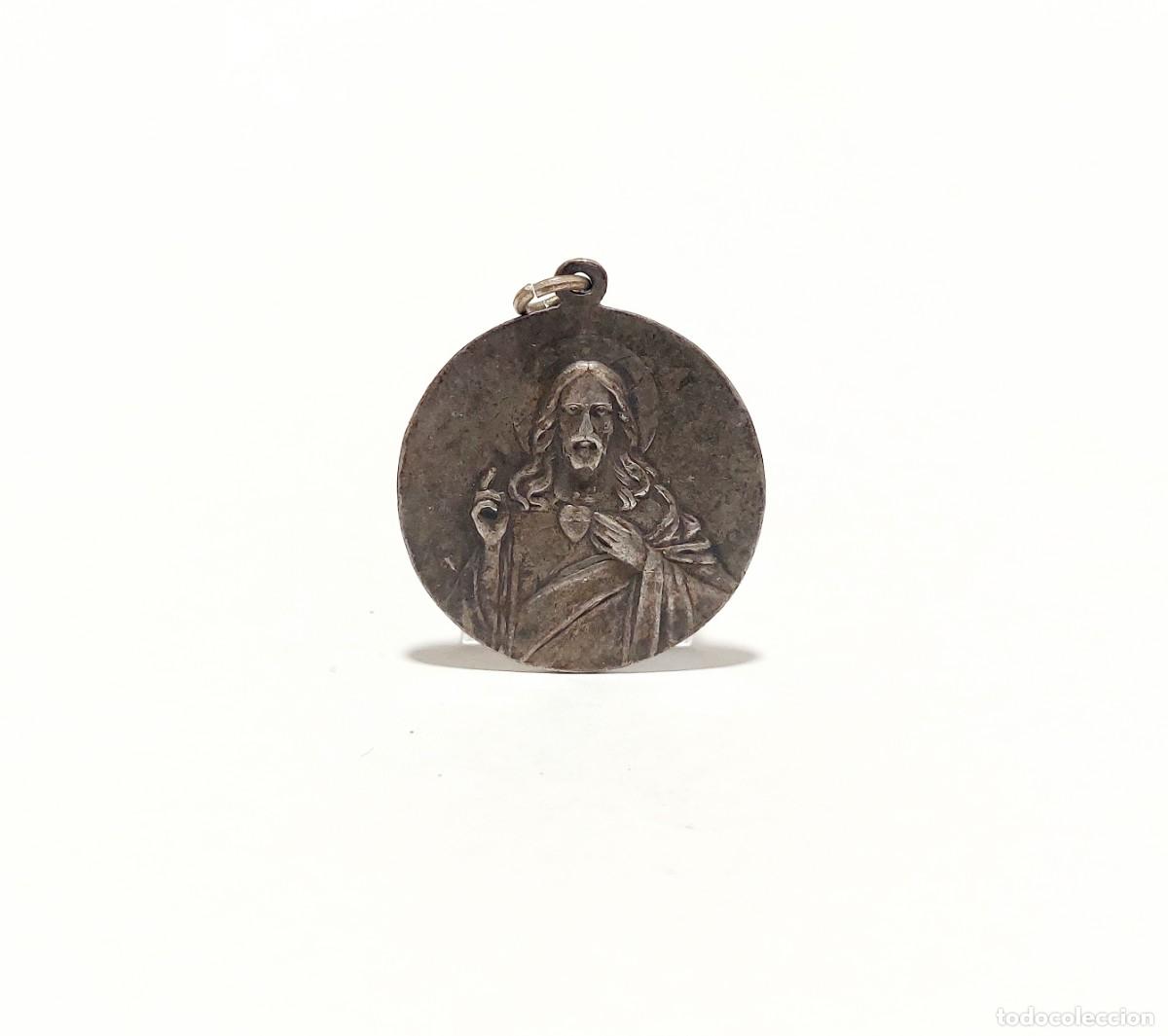 Antig&uuml;edades: Antigua medalla religiosa de plata - Foto 1