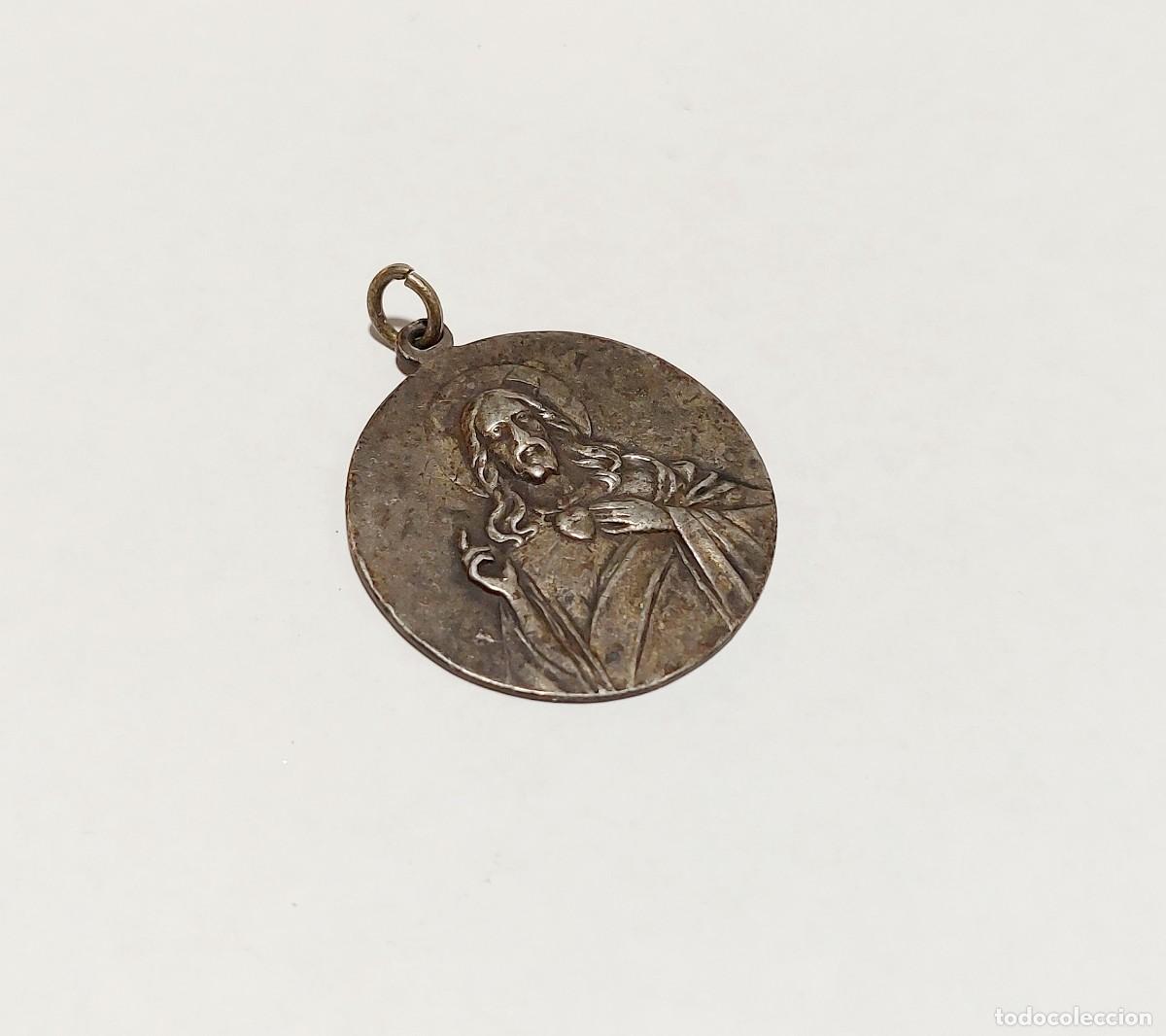 Antig&uuml;edades: Antigua medalla religiosa de plata - Foto 3