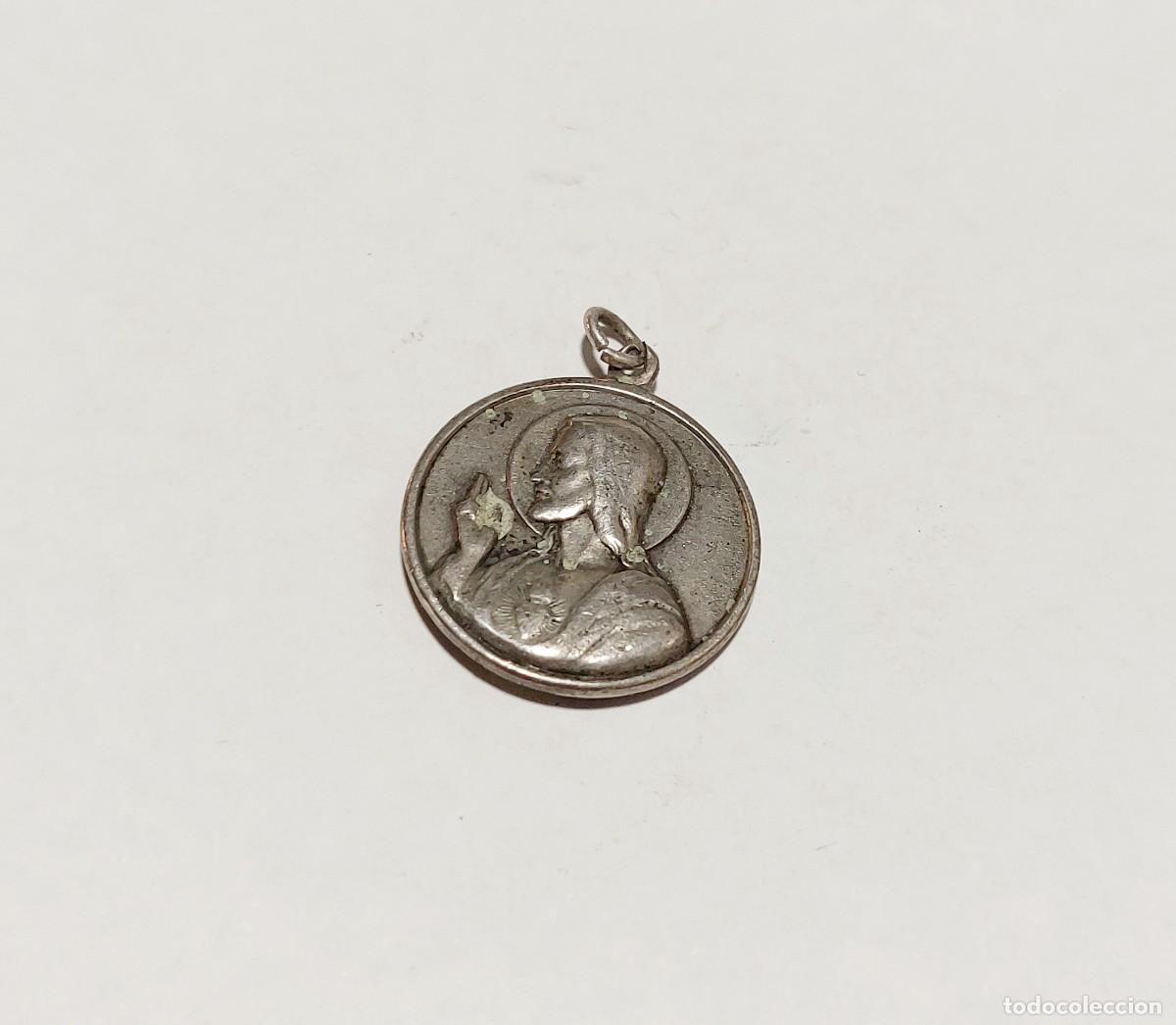 Antig&uuml;edades: Antigua medalla religiosa de plata - Foto 2