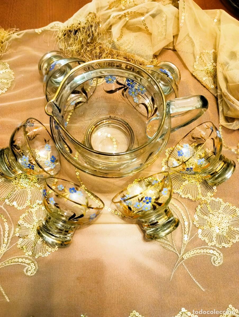 Antig&uuml;edades: jarra y vasos cristal - Foto 1