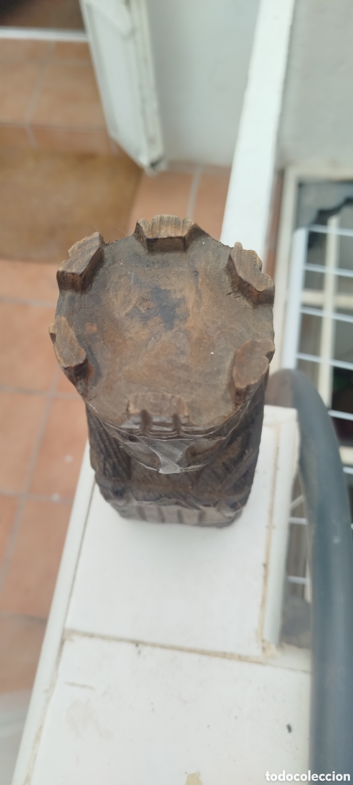 Antig&uuml;edades: Sujetalibros talla madera - Foto 3
