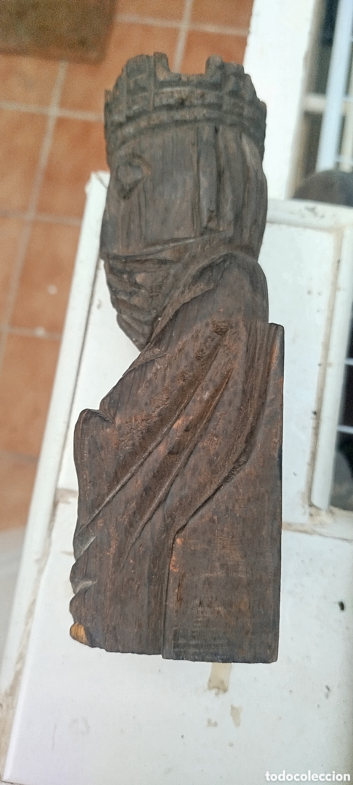 Antig&uuml;edades: Sujetalibros talla madera - Foto 5