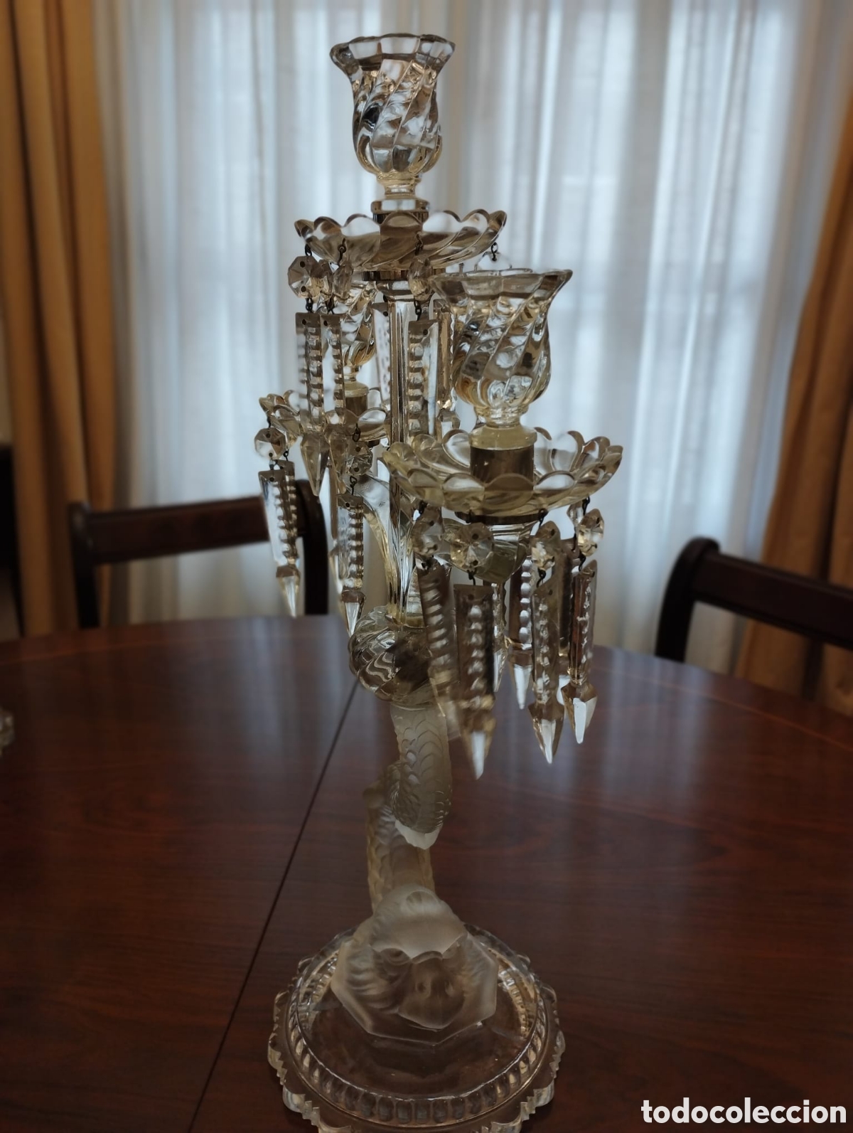 Antig&uuml;edades: Candelabro de cristal - Foto 2