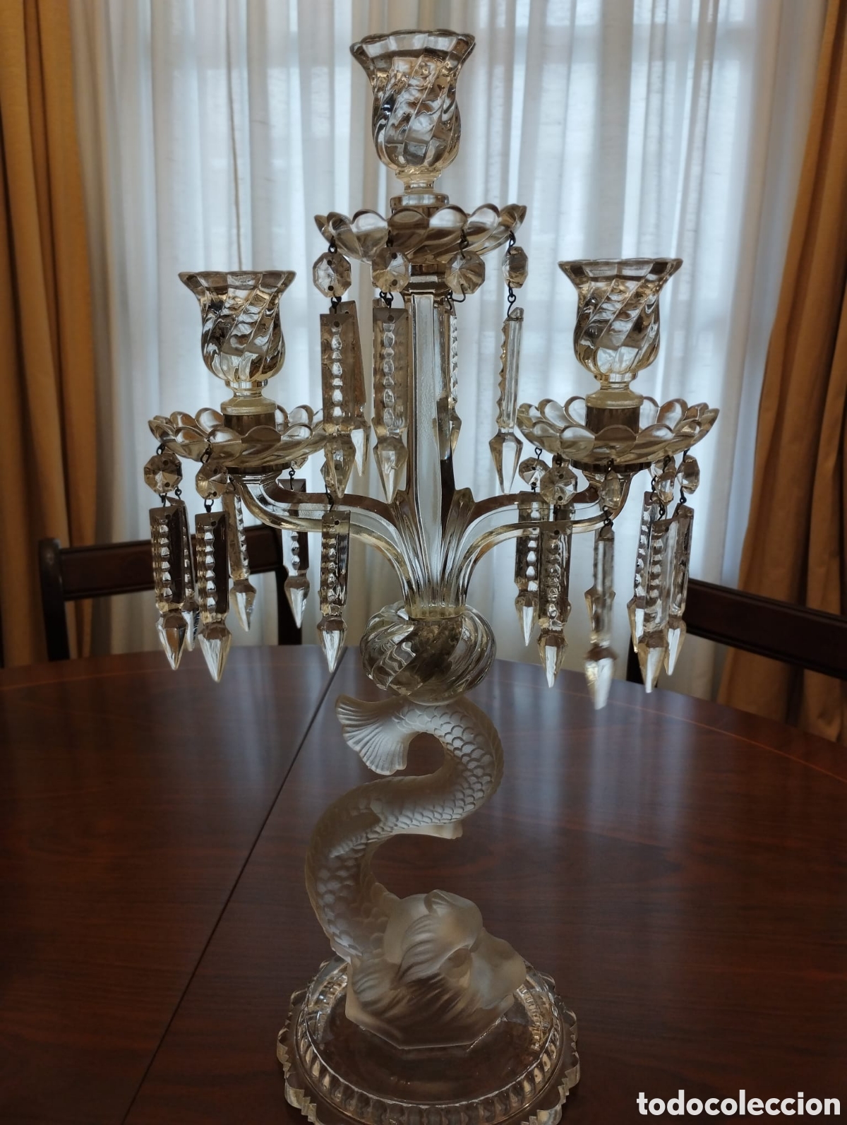 Antig&uuml;edades: Candelabro de cristal - Foto 3