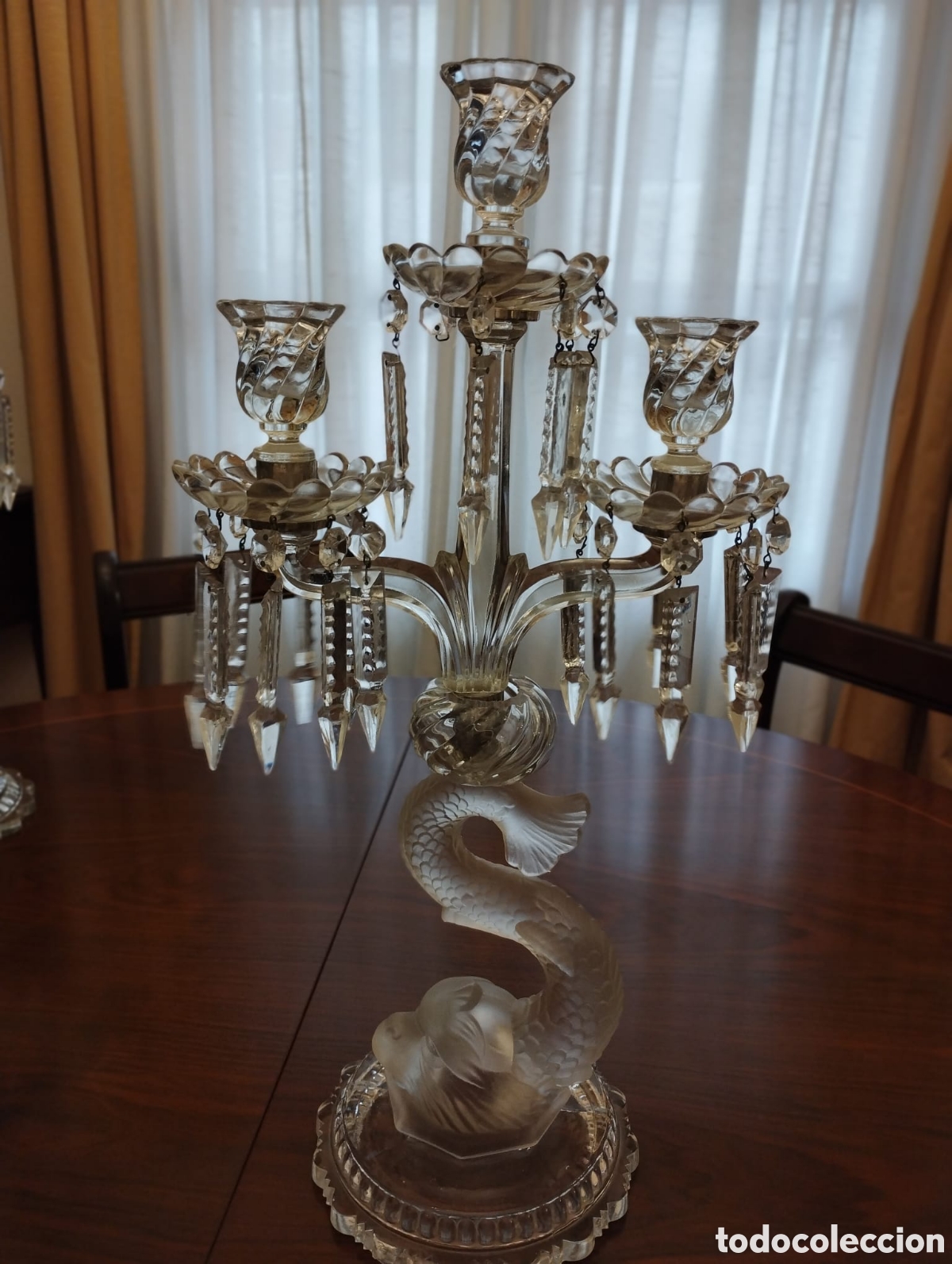 Antig&uuml;edades: Candelabro de cristal - Foto 1