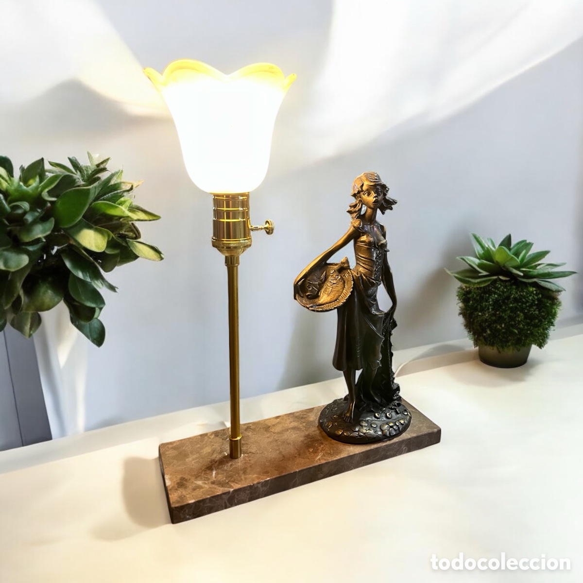 Antig&uuml;edades: L&aacute;mpara de mesa Art Deco - Foto 3