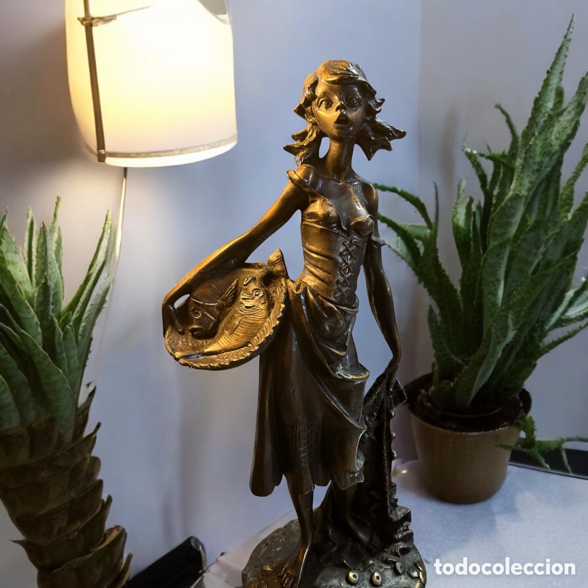 Antig&uuml;edades: L&aacute;mpara de mesa Art Deco - Foto 4