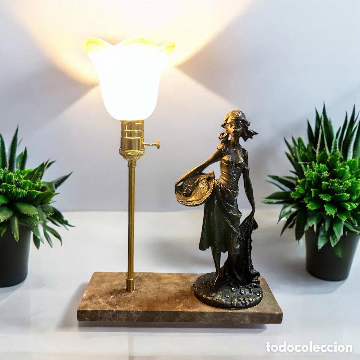 Antig&uuml;edades: L&aacute;mpara de mesa Art Deco - Foto 5
