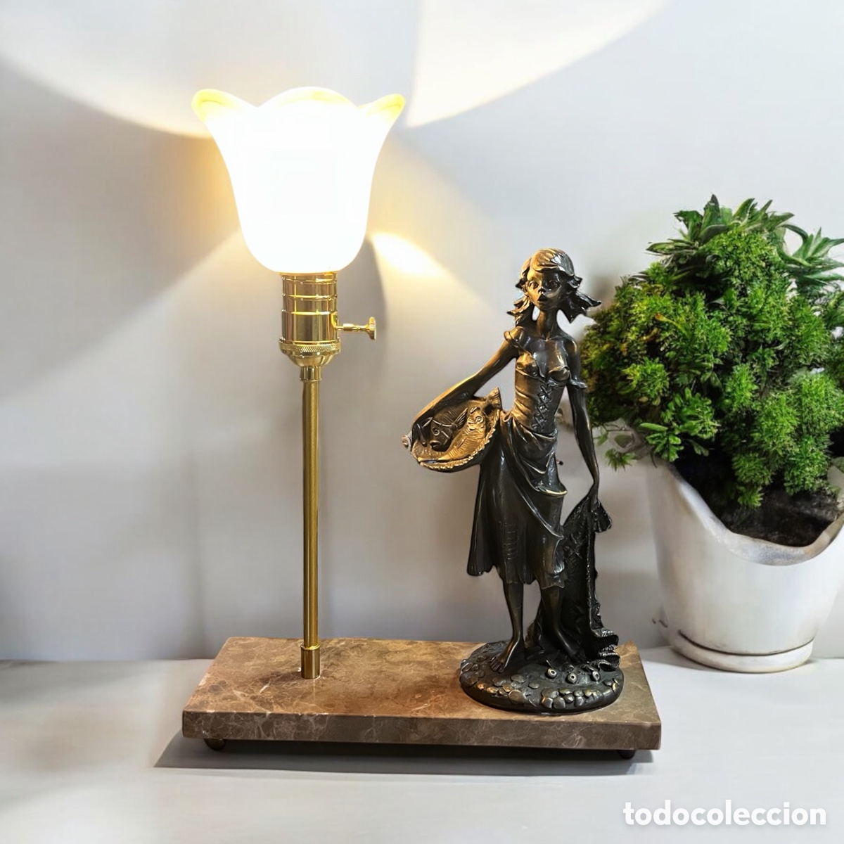 Antig&uuml;edades: L&aacute;mpara de mesa Art Deco - Foto 1