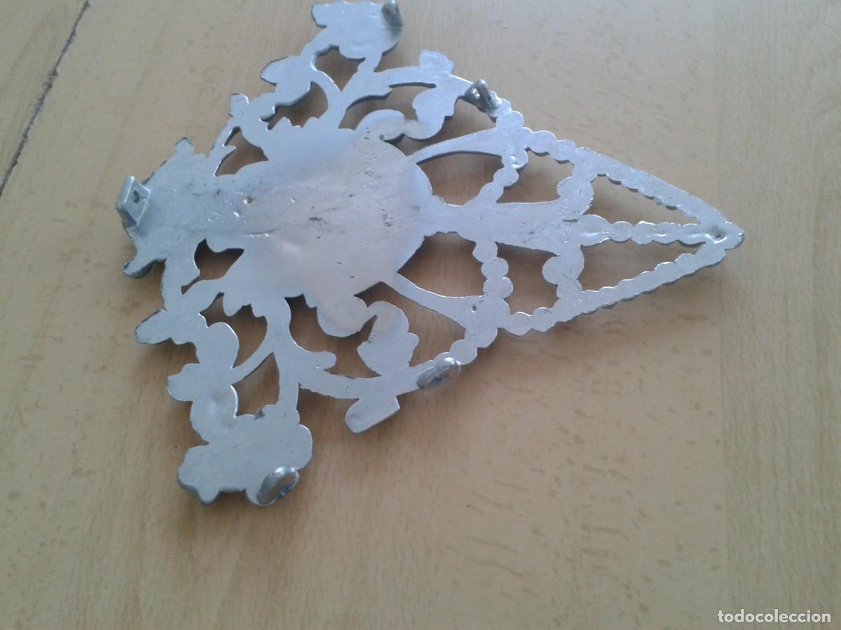 Antig&uuml;edades: SALVAMANTEL EN BRONCE LACADO PLATA - Foto 5