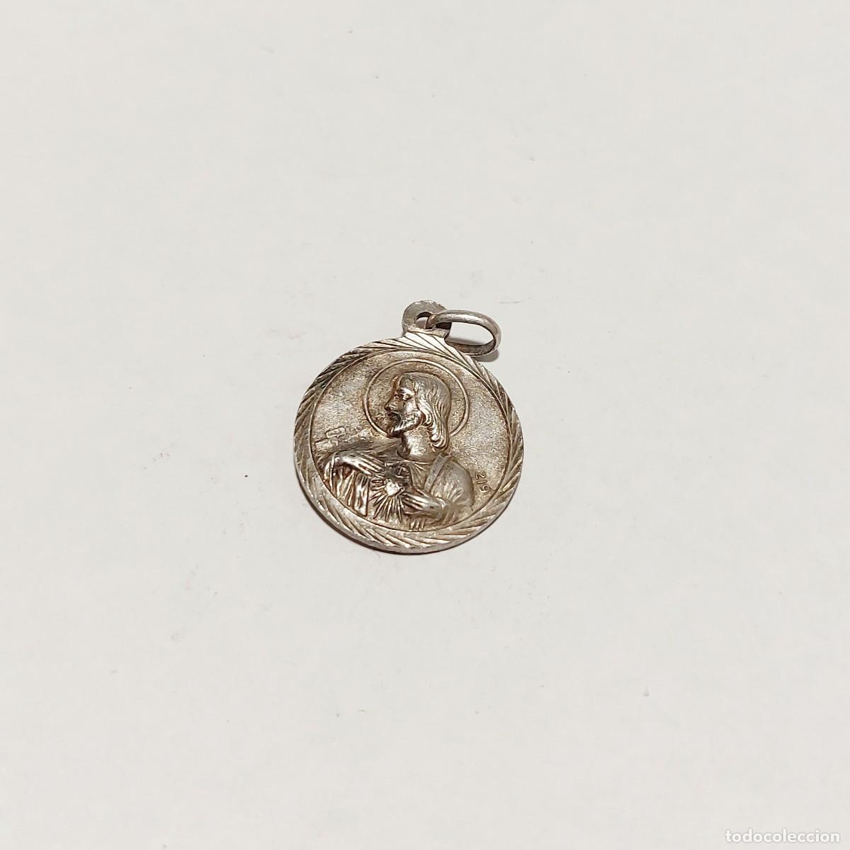 Antig&uuml;edades: Antigua medalla religiosa de plata - Foto 2