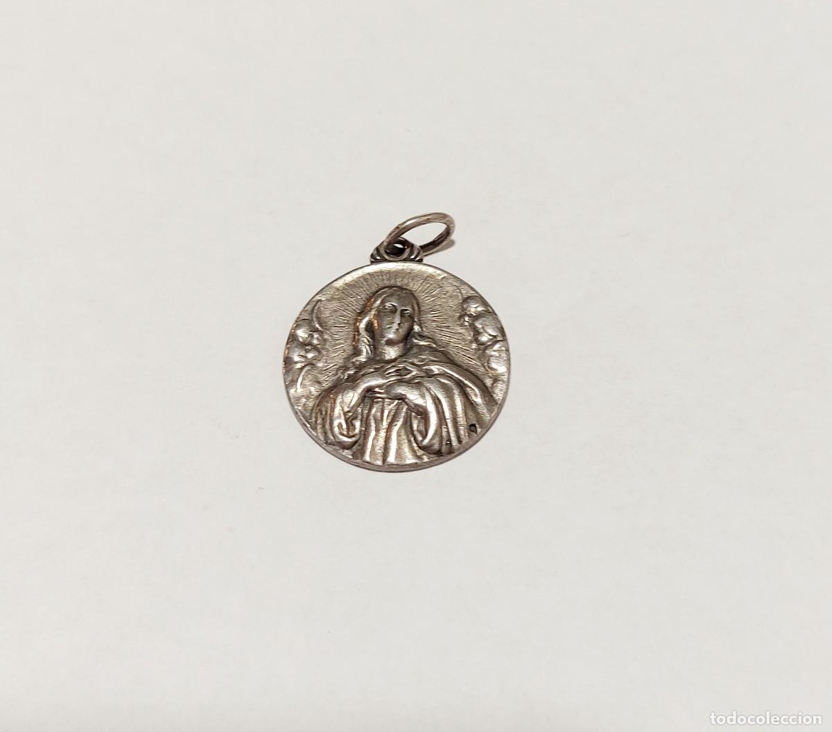 Antig&uuml;edades: Antigua medalla religiosa de plata - Foto 1