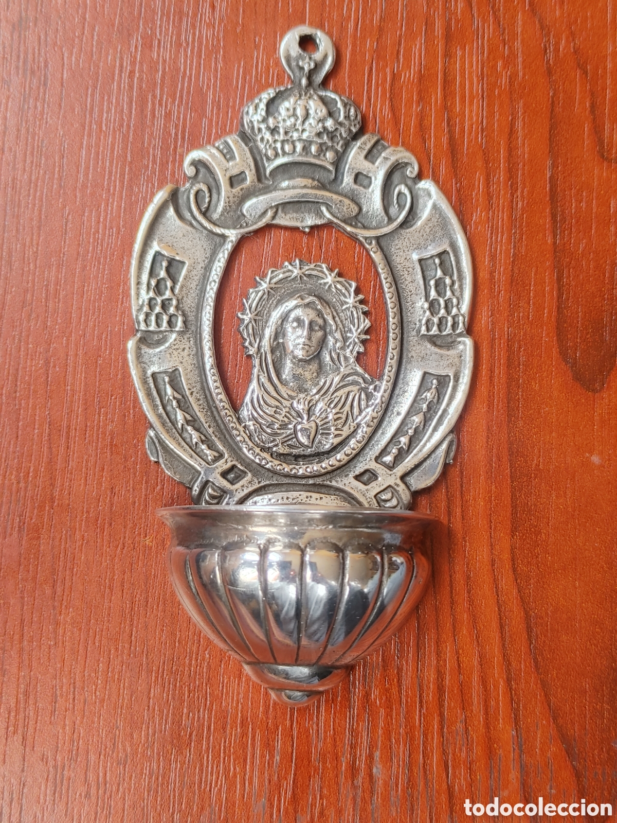Antig&uuml;edades: Benditera en plata 925. - Foto 1