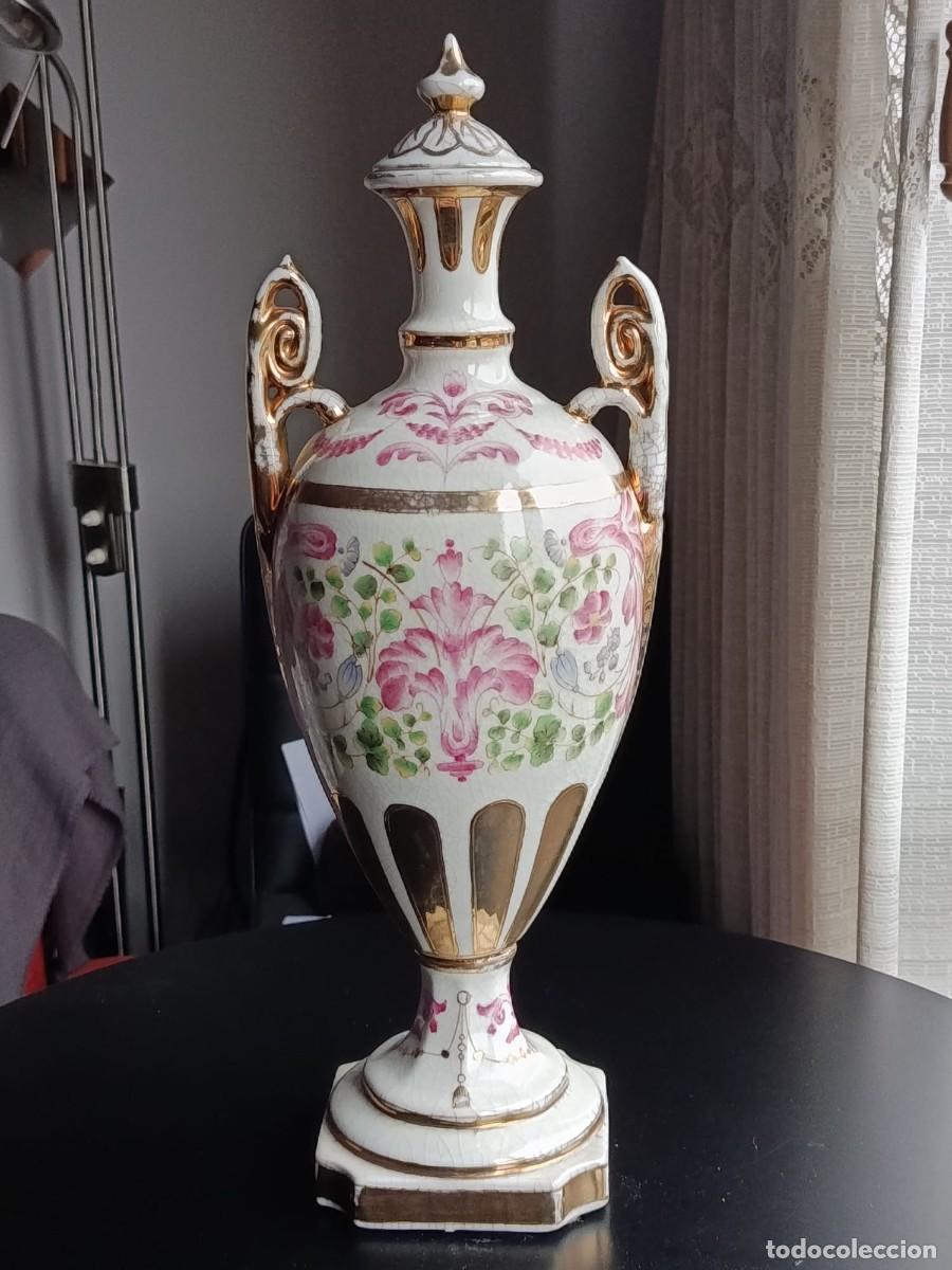 Antiguidades: ANFORA DE PORCELANA CHINA PINTADA A MANO