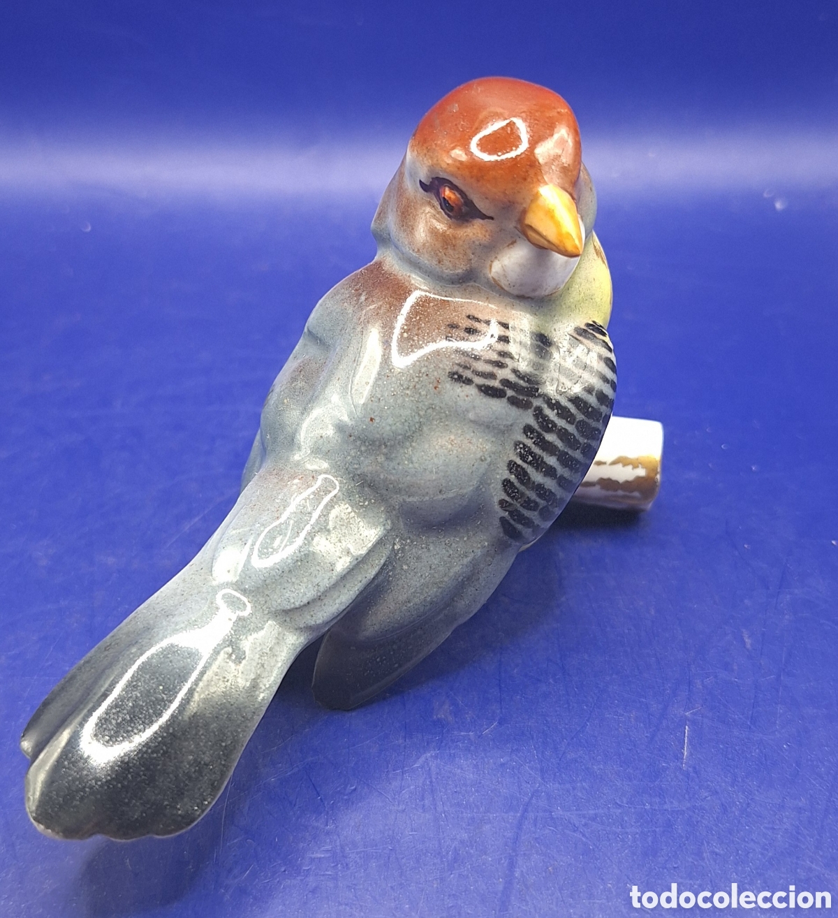 Antig&uuml;edades: Pajaro de Porcelana marca Hispania - Foto 4
