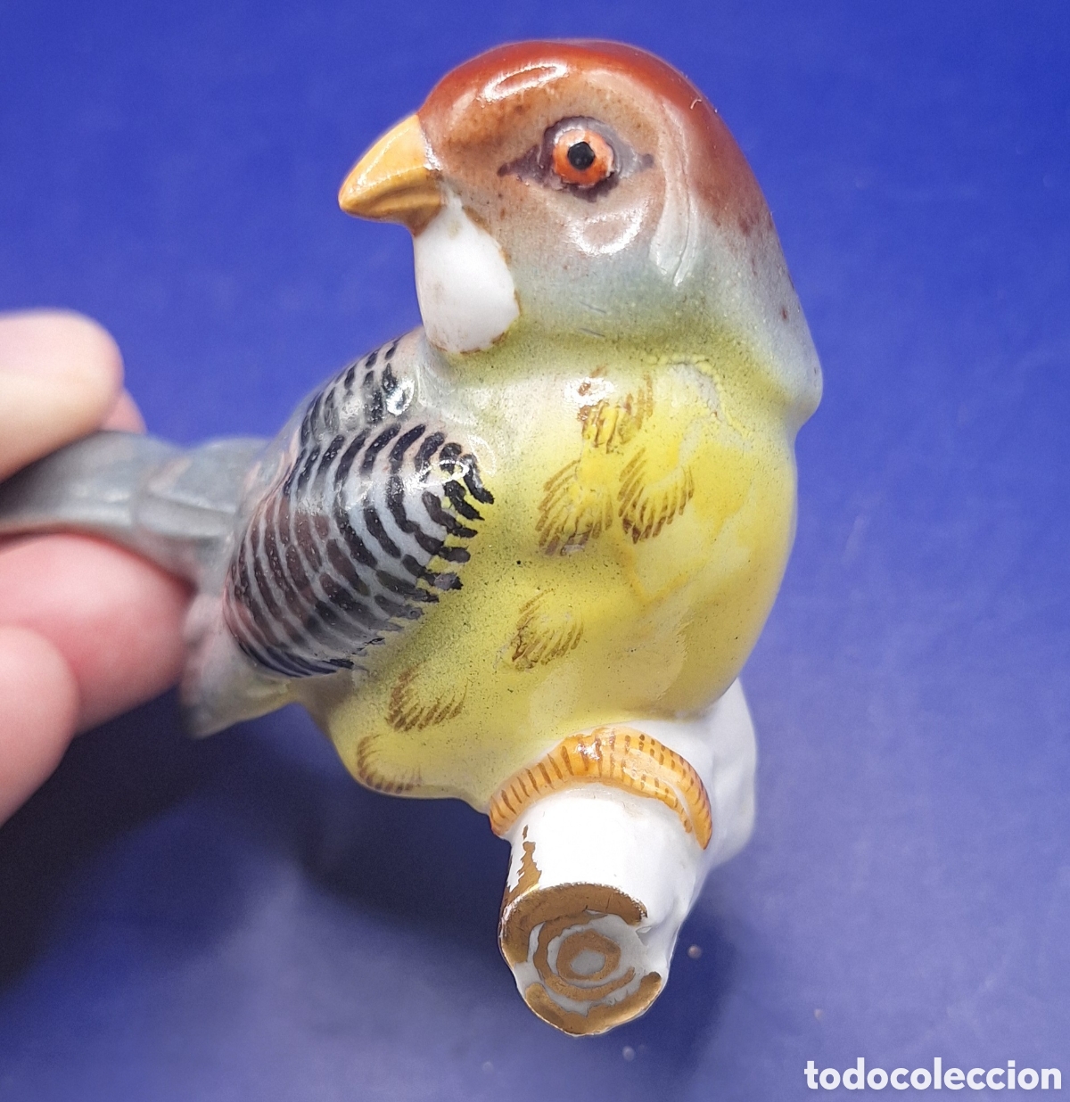 Antig&uuml;edades: Pajaro de Porcelana marca Hispania - Foto 8