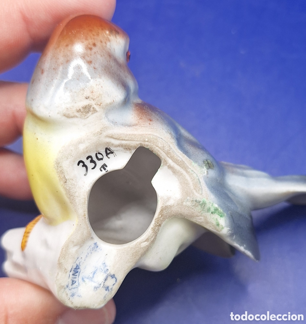 Antig&uuml;edades: Pajaro de Porcelana marca Hispania - Foto 12