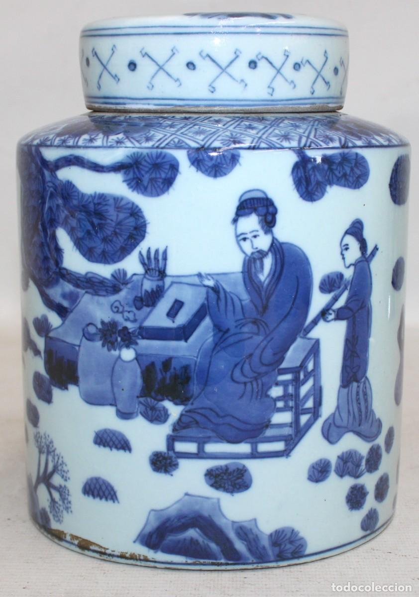 Antigüedades: TIBOR O TARRO EN PORCELANA CHINA DE LA 2ª MITAD DEL SIGLO XX