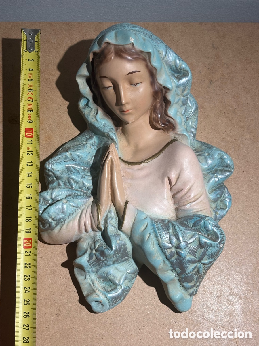 Antig&uuml;edades: Imagen de virgen de colgar (A22) - Foto 2