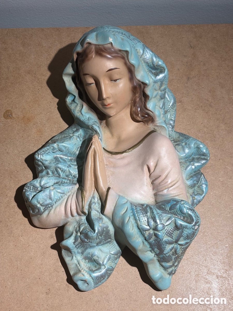 Antig&uuml;edades: Imagen de virgen de colgar (A22) - Foto 1
