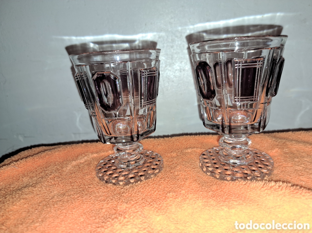 Antig&uuml;edades: 2 ANTIGUAS COPAS DE LICOR ART DECO - Foto 1