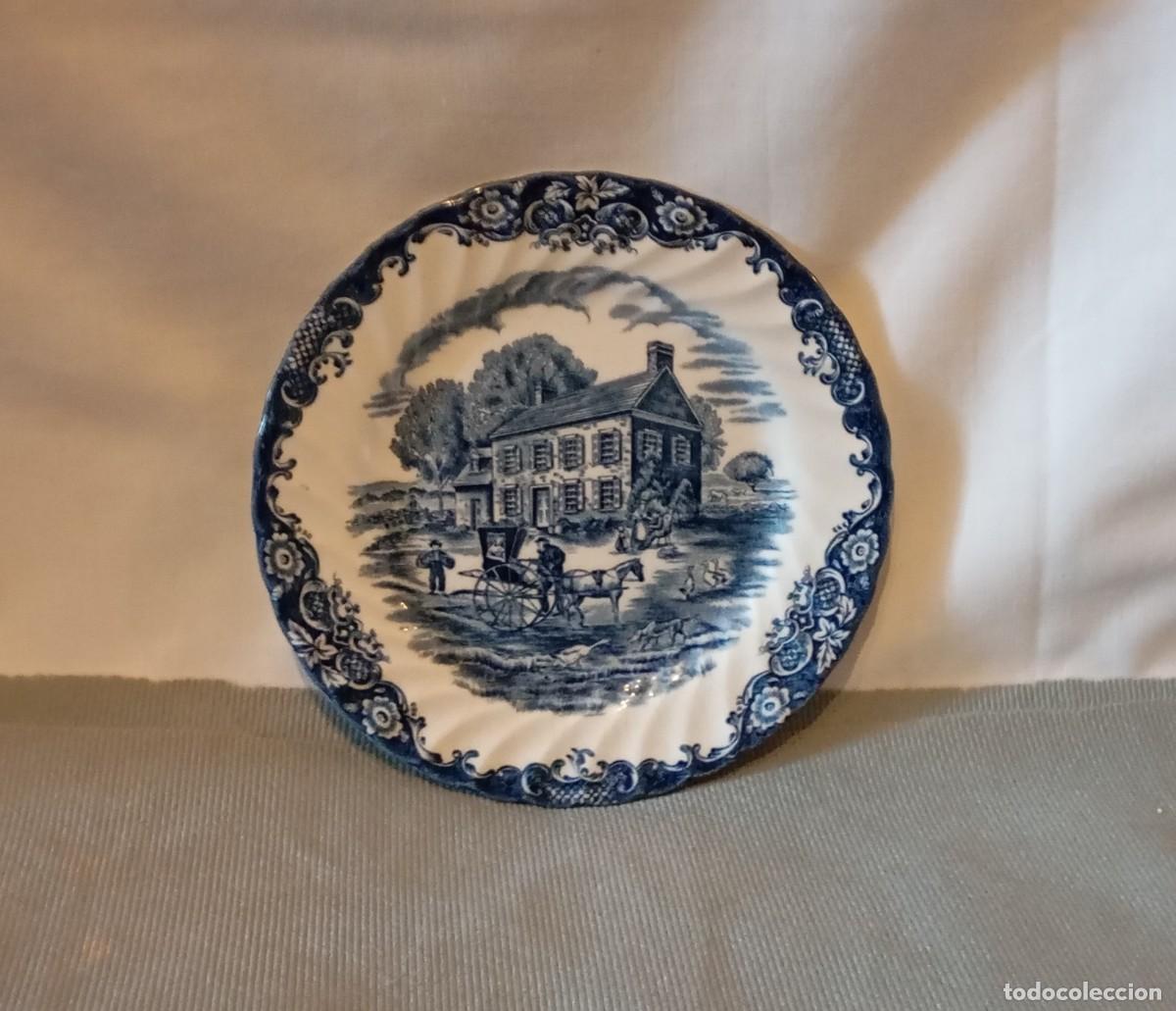Antig&uuml;edades: Plato Colecci&oacute;n Heritage Hall Blue & White. - Foto 1