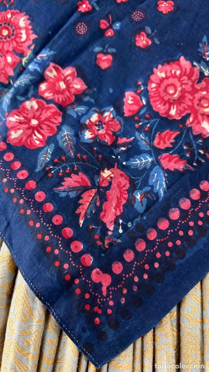Antig&uuml;edades: Antiguo pa&ntilde;uelo de algod&oacute;n estampado - Foto 4