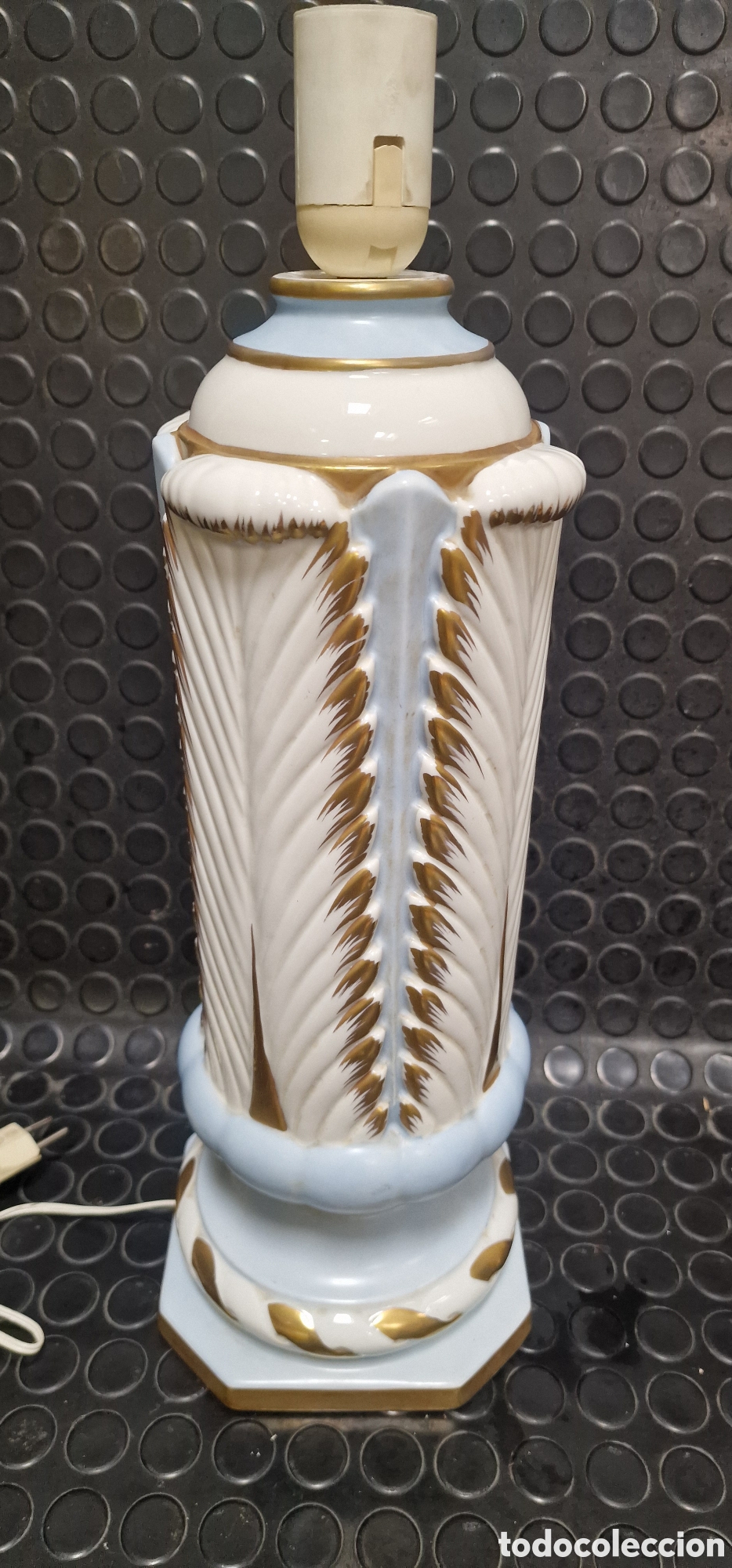 Antiguidades: Preciosa l&aacute;mpara de Porcelana Hispania Manises Valencia