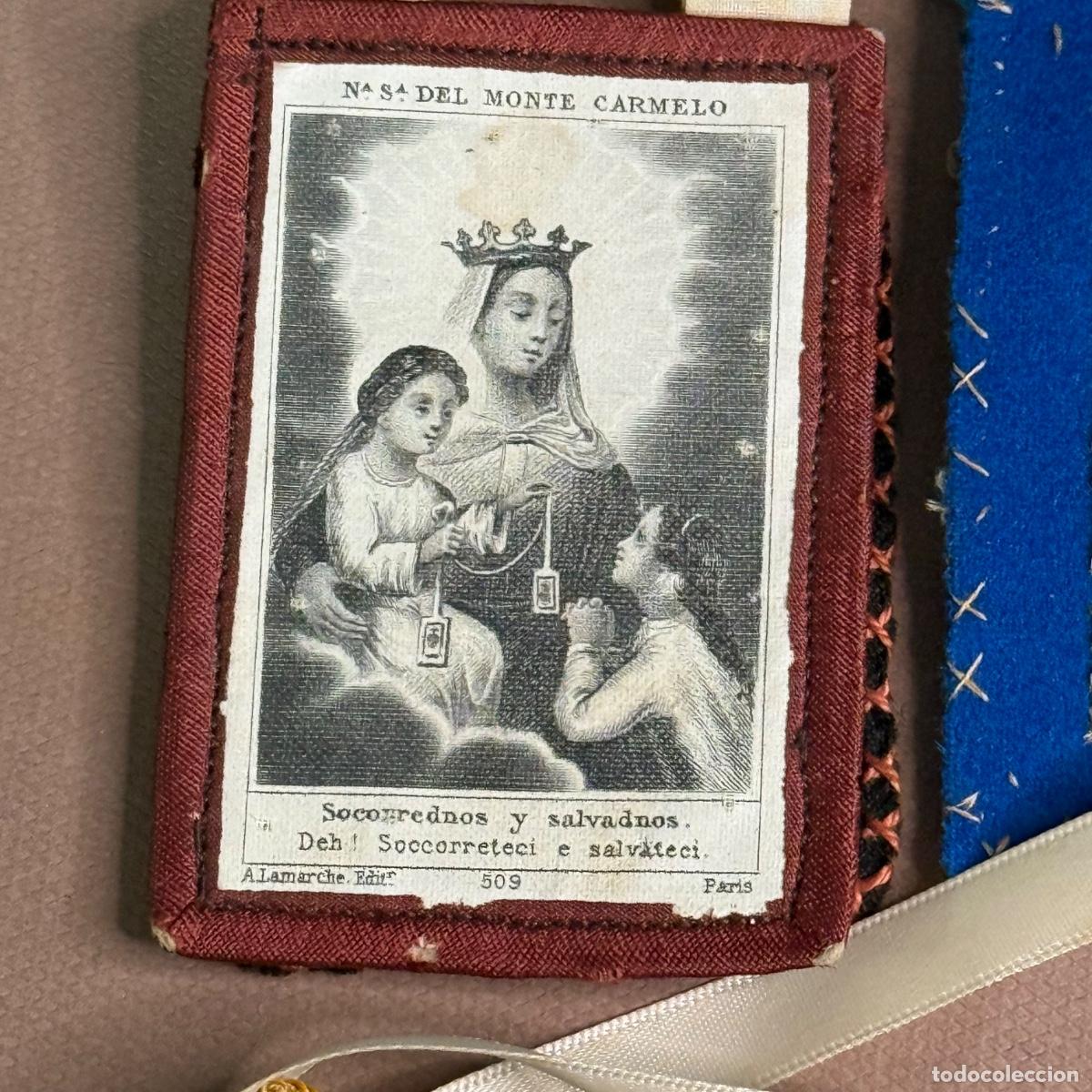Antig&uuml;edades: Lote de 7 Escapularios - S. XIX / S. XX - Foto 7