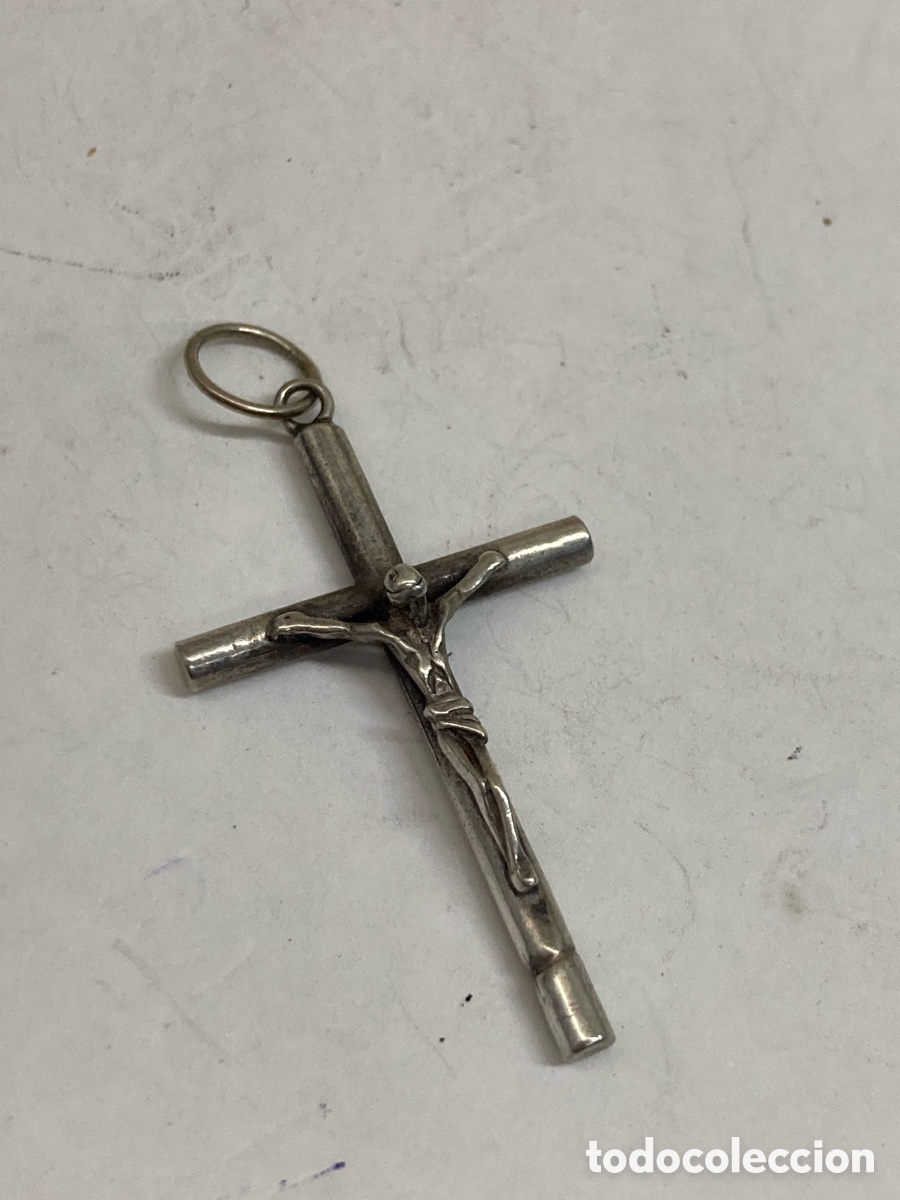 Antig&uuml;edades: Cruz de plata religiosa C514 - Foto 1
