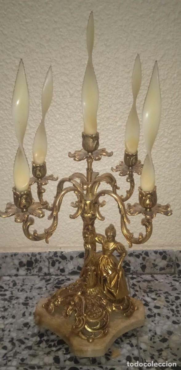 Antig&uuml;edades: candelabro bronce antiguo - Foto 1