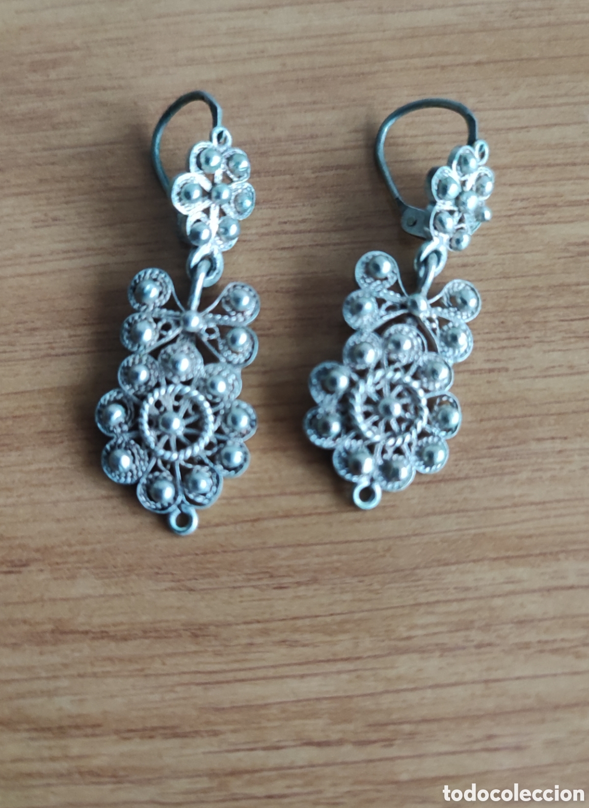 Antig&uuml;edades: Pendientes plata baja de estilo charro - Foto 2