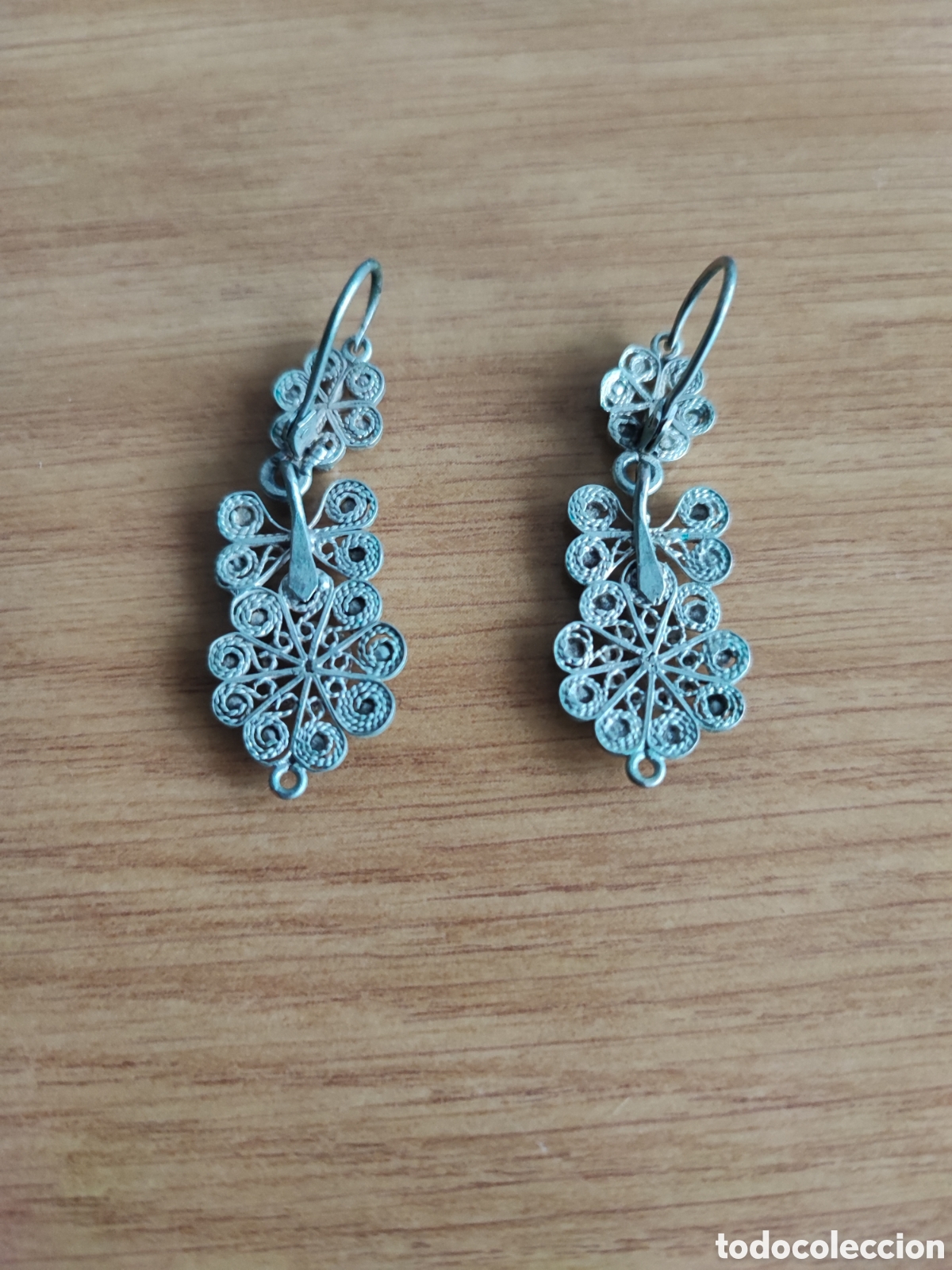 Antig&uuml;edades: Pendientes plata baja de estilo charro - Foto 3