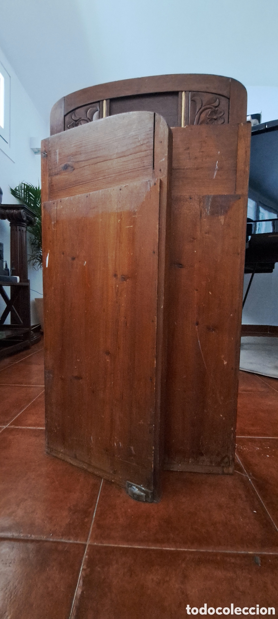 Antig&uuml;edades: ESPEJO TRIPTICO MODERNISTA VISELADO 1900 - Foto 5