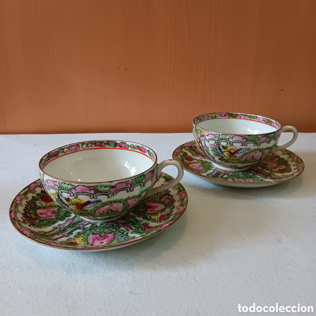 Antig&uuml;edades: Tazas de te Macau c&aacute;scara de huevo - Foto 2