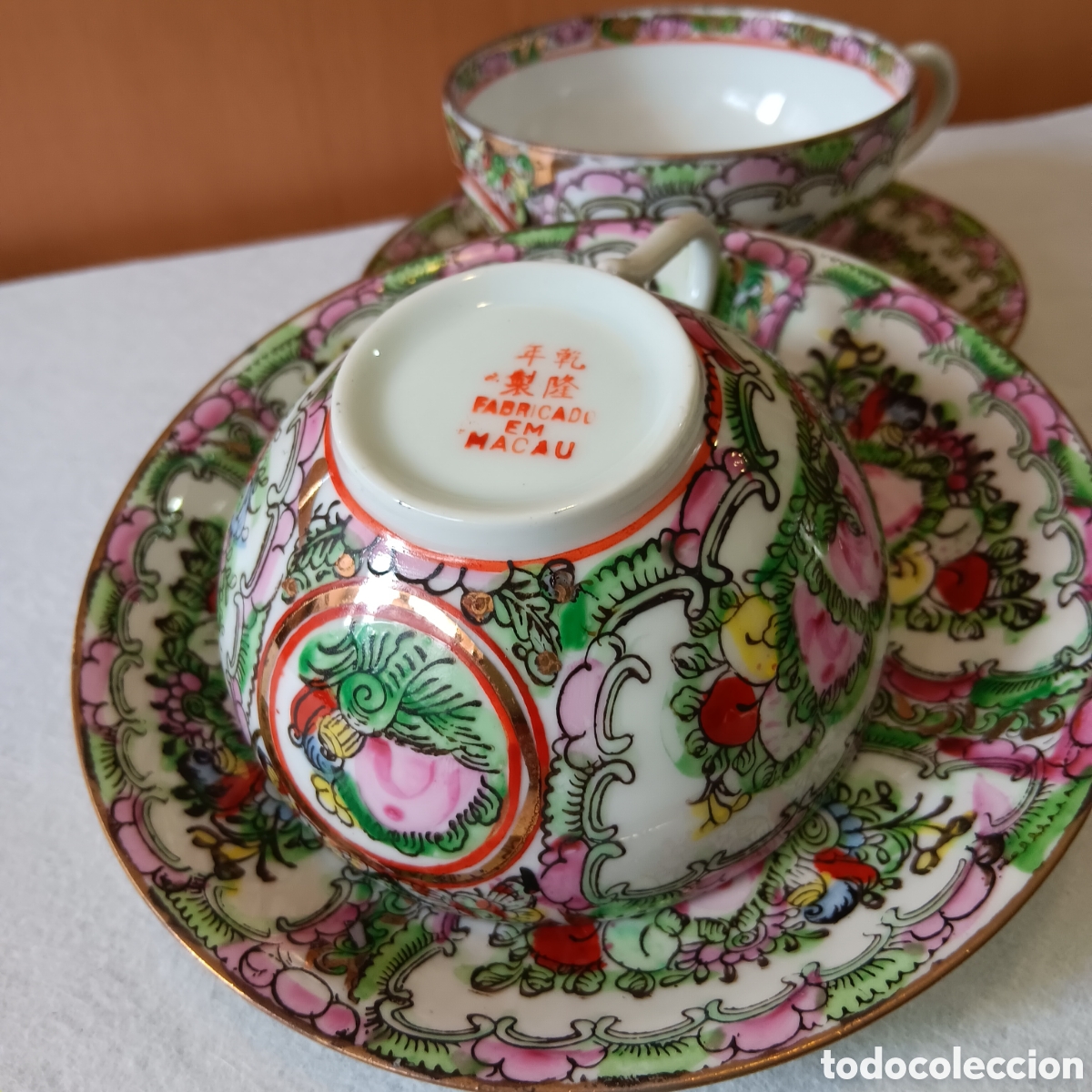 Antig&uuml;edades: Tazas de te Macau c&aacute;scara de huevo - Foto 3