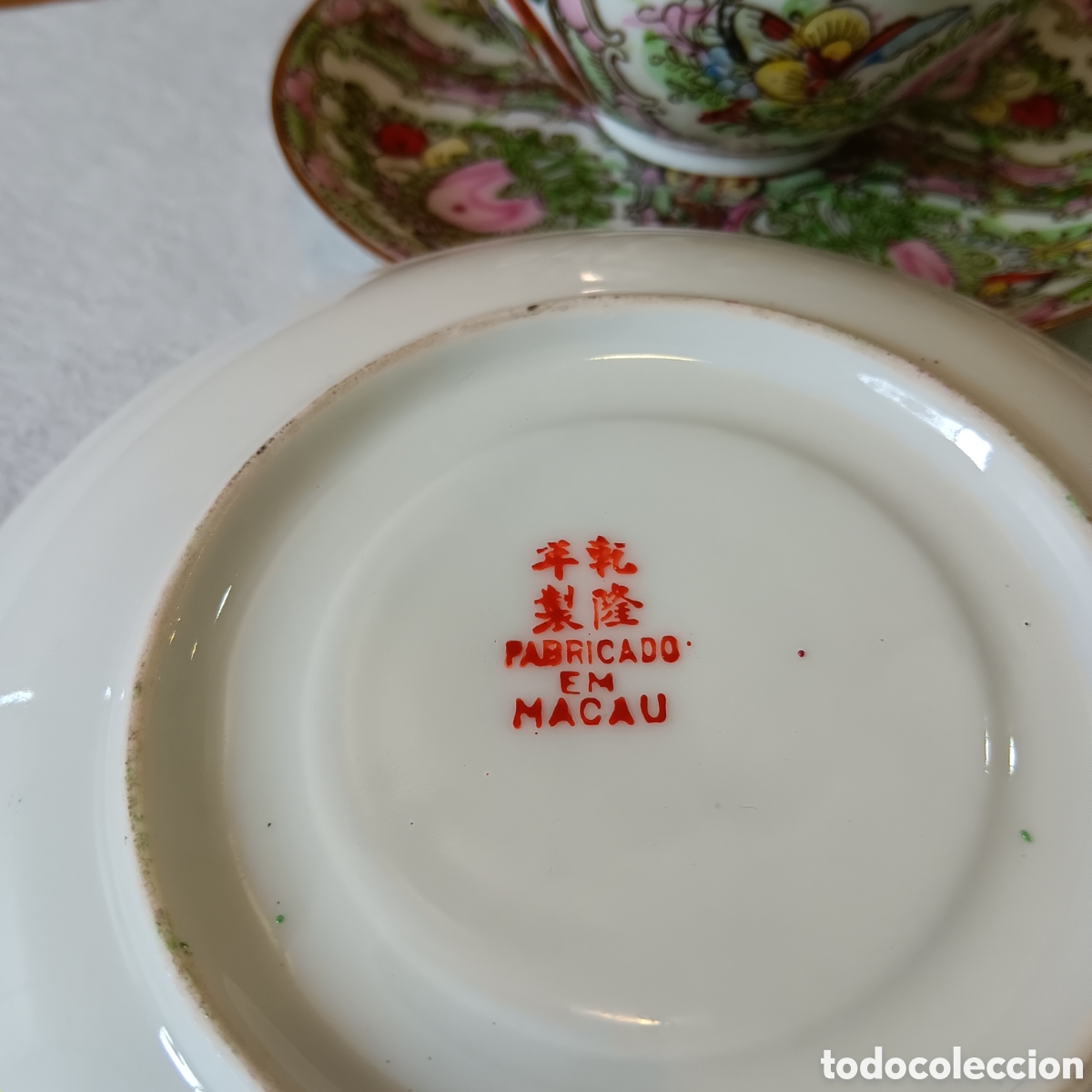 Antig&uuml;edades: Tazas de te Macau c&aacute;scara de huevo - Foto 5