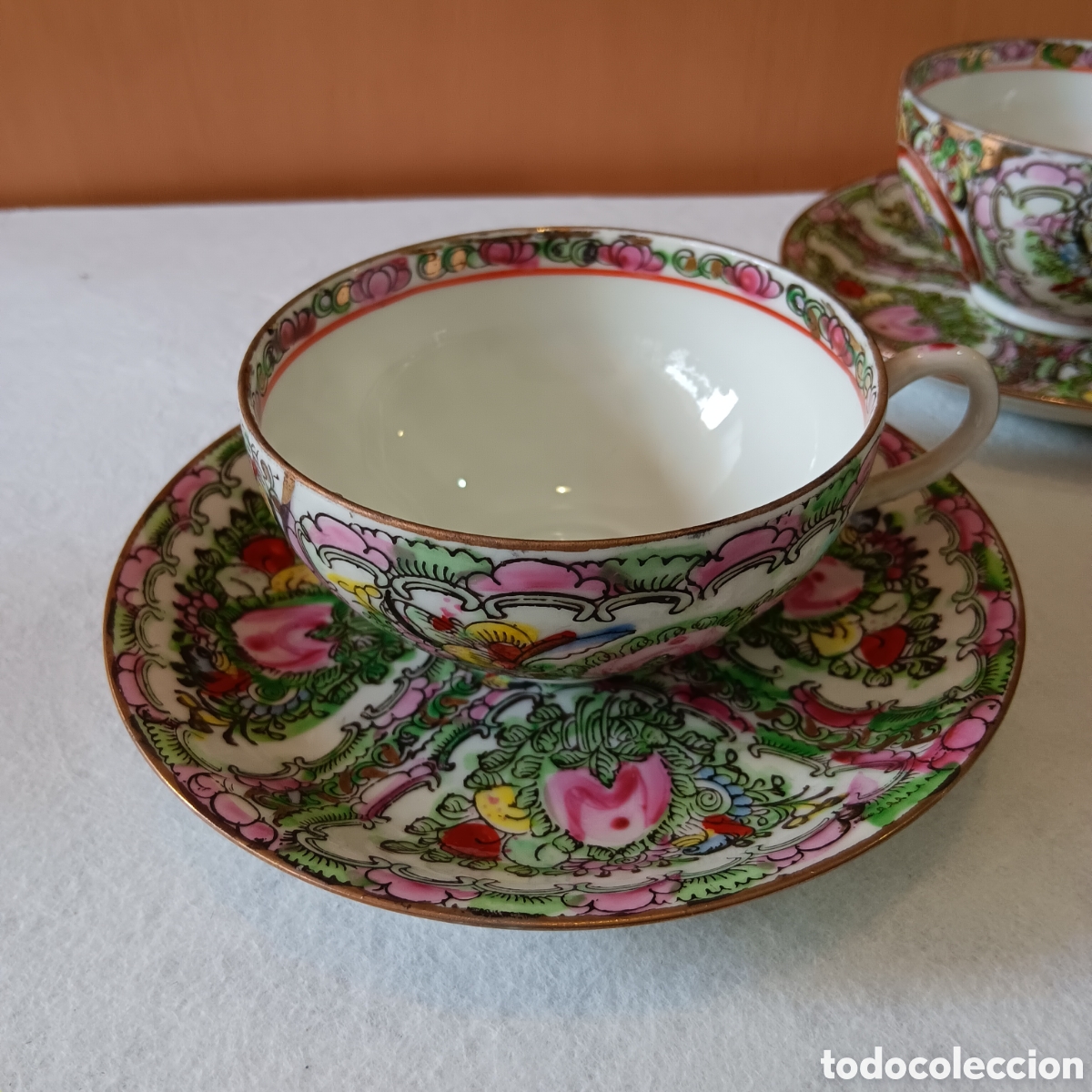 Antig&uuml;edades: Tazas de te Macau c&aacute;scara de huevo - Foto 1